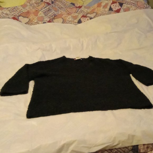 JM Collection Black V-neck Modern Sweater size 1X - Picture 2 of 10